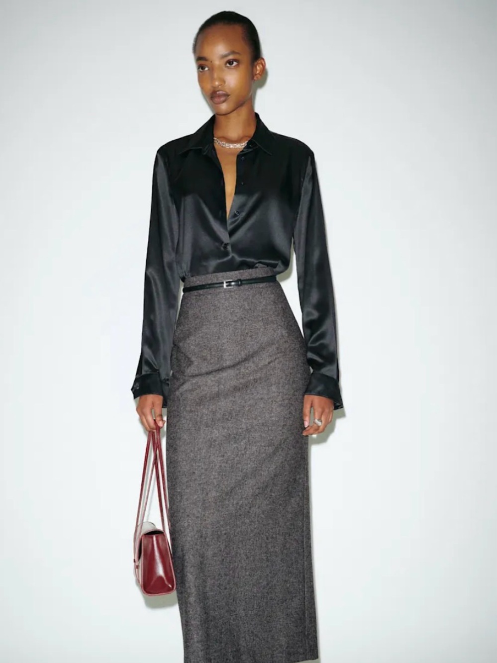 Reformation Alfie Relaxed Silk Shirt